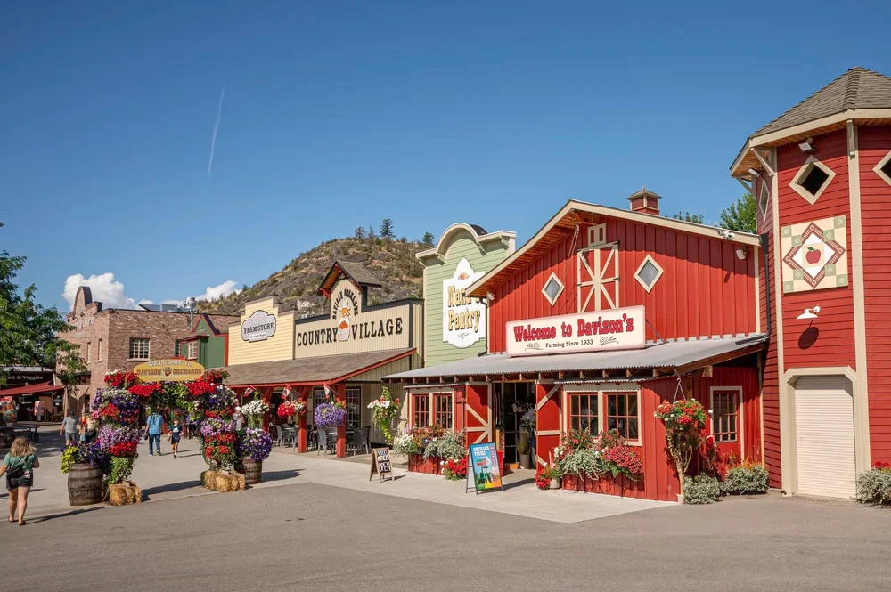 Davison Orchards Country Village Vernon BC — U-pick apples, farm market, tractor rides, fresh cider